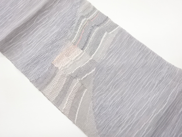 JAPANESE NAGOYA OBI FOR SUMMER / WOVEN ABSTRACT